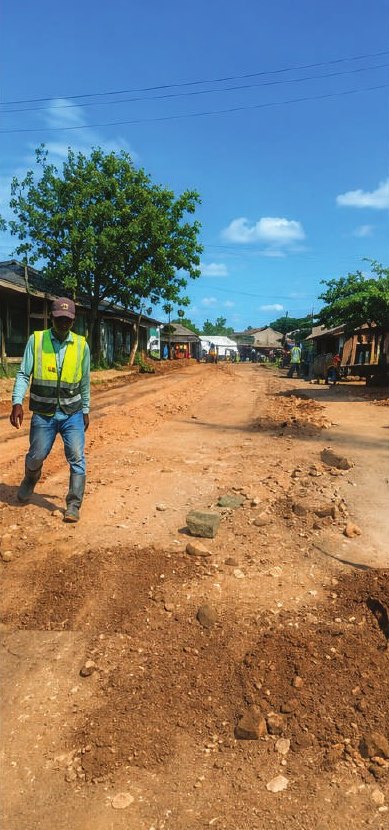 Road formation works